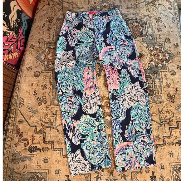 Lily Pulitzer Wide Leg Malorie High Rise Stretch Business Pants Women's Size 2 - Picture 2 of 7